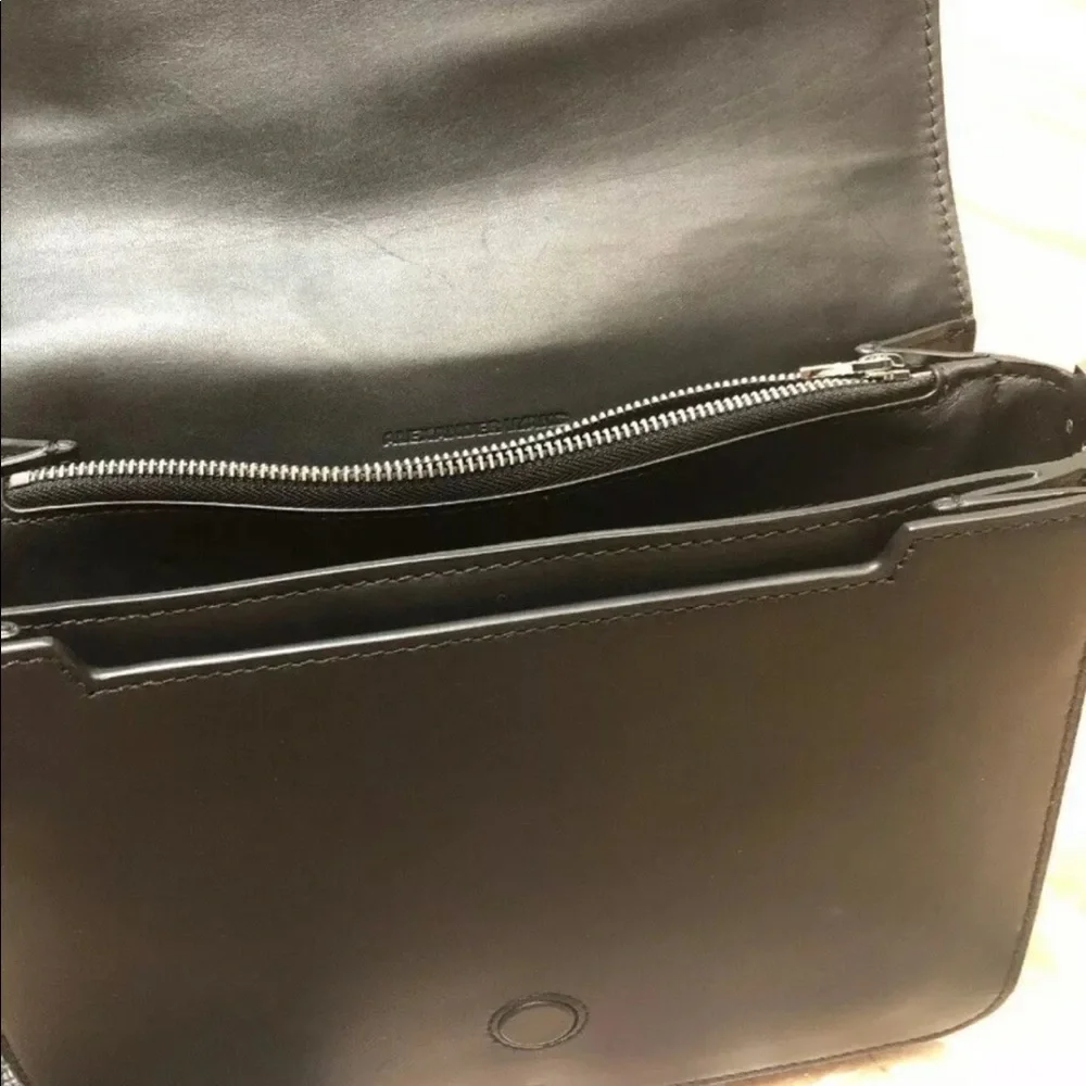 Alexander Wang Prisma Envelope Black Leather Crossbody Shoulder Bag
